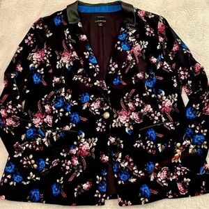 Lane Bryant Floral Velvety Blazer